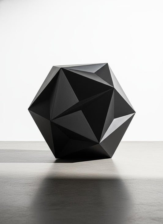 Black Geometric Sculpture