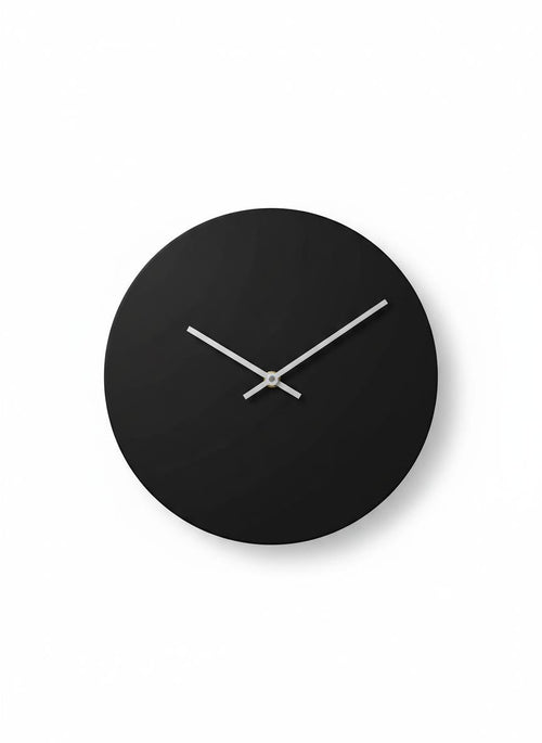 Black Minimalist Wall Clock - Black
