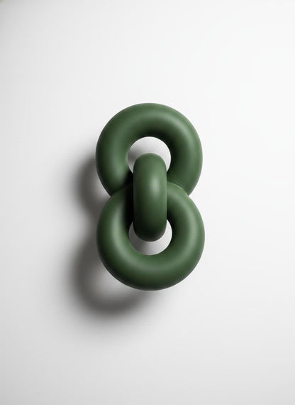 Green Ceramic Link Sculpture