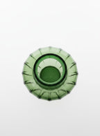 Green Fluted Glass Vase - Green
