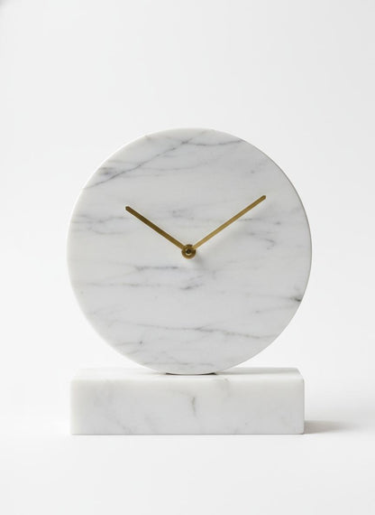 White Marble Desk Clock